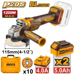 Углошлифовальная машина с аккумулятором Ingco CAGLI2211532 flexmag.md