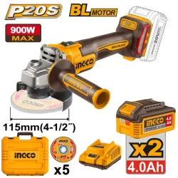 Polizor unghiular pe acumulator Ingco CAGLI261522 (2 acumulatori) flexmag.md