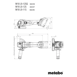 Polizor unghiular pe acumulator Metabo 602249650 flexmag.md