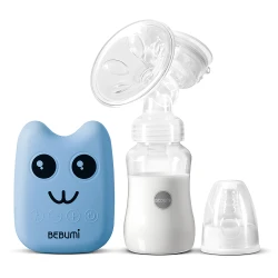 Электрическая грудная помпа BEBUMI BS Eco Кот (голубой) + 90 пакетов PRO flexmag.md