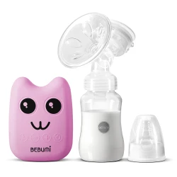 Электрический грудной насос BEBUMI BS Eco Кошка (розовый) + 30 пакетов flexmag.md