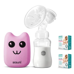 Pompa de san electrica BEBUMI BS Eco Pisica(pink) + 60 pungi flexmag.md