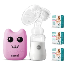 Pompa de san electrica BEBUMI BS Eco Pisica(pink) + 90 pungi flexmag.md