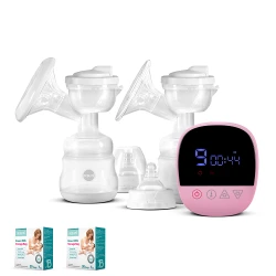 Pompa de san electrica dubla BEBUMI BD1(pink) + 60 pungi flexmag.md