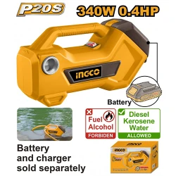 Pompa de suprafata pentru gradina pe acumulator Ingco TPLI2001 flexmag.md