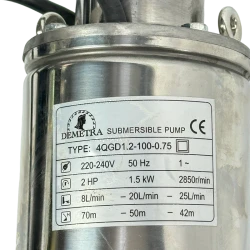 Pompă submersibilă Demetra 4QGD1.2-100-0.75 flexmag.md