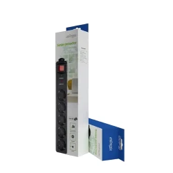 Prelungitor electric Gembird SPG5-C-15, 5 Prize, 4,5m, Negru flexmag.md