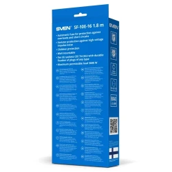 Prelungitor electric SVEN SF-10E-16, 10 Prize, 1,8m, Negru flexmag.md