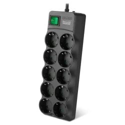 Prelungitor electric SVEN SF-10E-16, 10 Prize, 1,8m, Negru flexmag.md