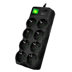 Удлинитель питания SVEN SV-021726, 8 розеток, 5 м, черный flexmag.md