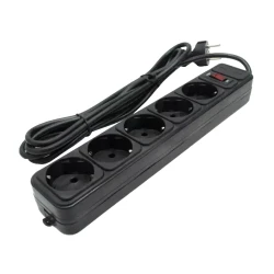 Электрический удлинитель Ultra Power UP3-B -1. [8 ИБП], 5 розеток, 1,8 м, черный flexmag.md