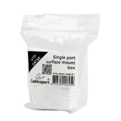 Priza pentru montare pe perete Cablexpert MVS-2S6-01, Alb flexmag.md