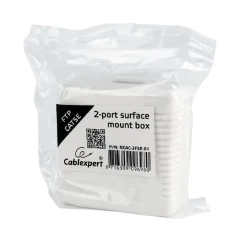 Настенная розетка Cablexpert NCAC-2F5E -01, белая flexmag.md