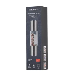 Rasnita de sare si piper Ardesto AR2102SS, Negru flexmag.md