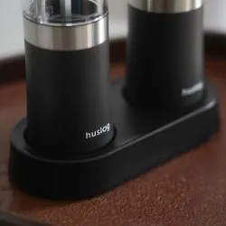 Rasnita de sare si piper Huslog AK-0849 Negru flexmag.md