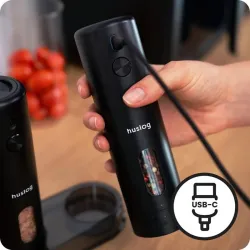 Rasnita de sare si piper Huslog HUS1035 Negru flexmag.md