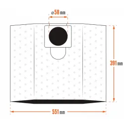 Sac de colectare a prafului pentru aspirator Daewoo DAVC 25TB flexmag.md