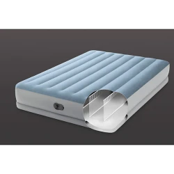 Матрас надувной со встроенным насосом Intex Velour Mid-Rise Comfort 64159 flexmag.md