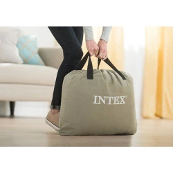 Матрас надувной со встроенным подголовником и помпой Intex Velur Pillow 64122 flexmag.md