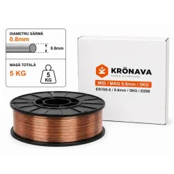 Sarma de sudura Kronava ER70S-6, 0,8mm flexmag.md