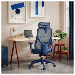 Scaun de birou SENSE7 Moyo Textil Albastru flexmag.md