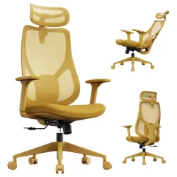 Scaun de birou SENSE7 Moyo Textil Galben flexmag.md