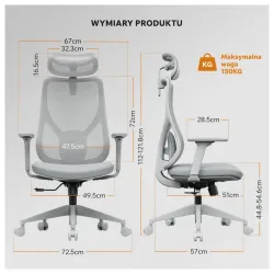 Scaun de birou SENSE7 Moyo Textil Gri flexmag.md