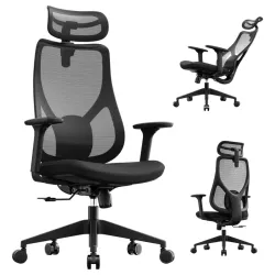 Scaun de birou SENSE7 Moyo Textil Negru flexmag.md