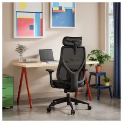 Scaun de birou SENSE7 Moyo Textil Negru flexmag.md