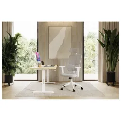Scaun de birou SENSE7 Veno Textil Gri - Alb flexmag.md
