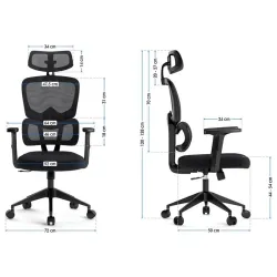 Scaun de birou SENSE7 Veno Textil Negru flexmag.md