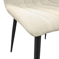 Scaun Deco DC-90 BGF166-2 Beige Velvet+Black Legs flexmag.md