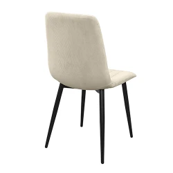 Scaun Deco DC-90 BGF166-2 Beige Velvet+Black Legs flexmag.md