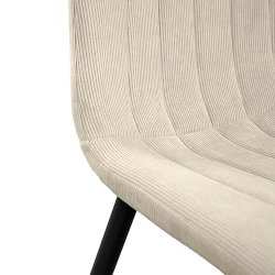 Scaun Deco DC-90 BGF166-2 Beige Velvet+Black Legs flexmag.md