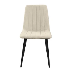 Scaun Deco DC-90 BGF166-2 Beige Velvet+Black Legs flexmag.md