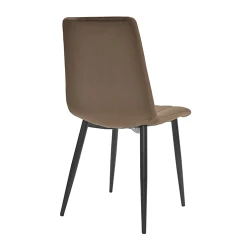 Scaun Deco DC-90P N49 Catifea Brown+Black Legs flexmag.md