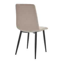 Scaun Deco DC-90P N9 Catifea Beige+Black Legs flexmag.md
