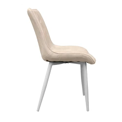 Scaun Deco Hans Beige PU Cosy 15+White Legs flexmag.md