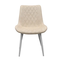 Scaun Deco Hans Beige PU Cosy 15+White Legs flexmag.md