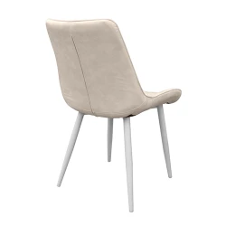 Scaun Deco Hans Beige PU Cosy 15+White Legs flexmag.md