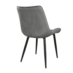 Scaun Deco Hans Catifea Dark Grey HLR21+ Black Legs flexmag.md