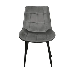 Scaun Deco Hans Catifea Dark Grey HLR21+ Black Legs flexmag.md