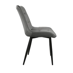Scaun Deco Hans Catifea Dark Grey HLR21+ Black Legs flexmag.md