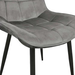 Scaun Deco Hans Catifea Dark Grey HLR21+ Black Legs flexmag.md