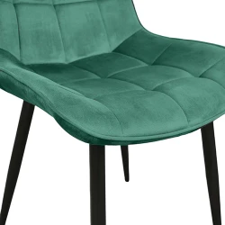 Декоративный стул Hans Velvet Green HLR57+ черные ножки flexmag.md