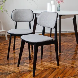 Scaun Deco LULA Stofa (Rush 93)+Black Legs flexmag.md