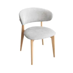Scaun Deco Roses Davis Storm 85+Natural Legs flexmag.md