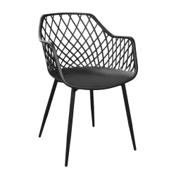 Scaun Deco SL-7019 Black+Black Legs flexmag.md