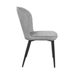 Scaun Deco Tusk Catifea Grey HLR 21 + Black Legs flexmag.md
