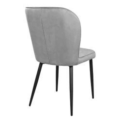 Scaun Deco Tusk Catifea Grey HLR 21 + Black Legs flexmag.md